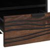 vidaXL Coffee Table Brown and Black 80 x 54 x 40 cm Solid Acacia wood