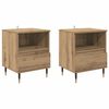 vidaXL Bedside Cabinet with Drawer 2 pcs Artisan Oak 40 x 35 x 50 cm
