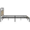 vidaXL Metal Bed Frame without Mattress Smoked Oak 180x200 cm Super King