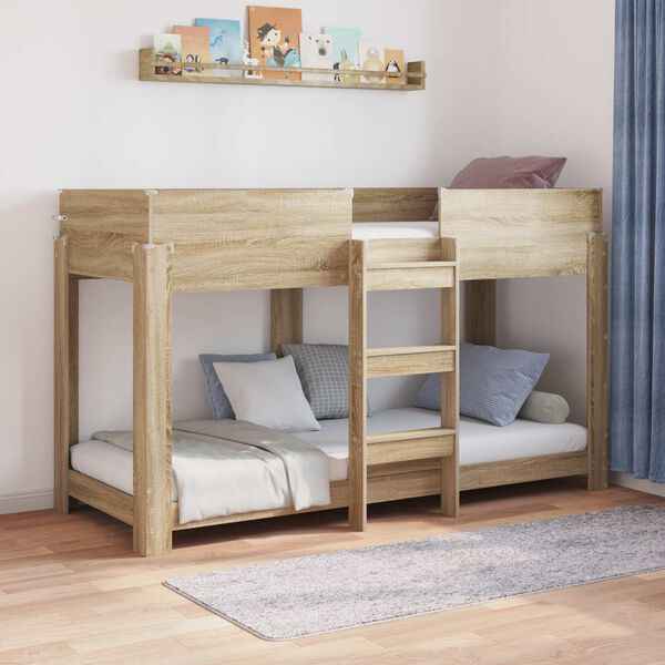 vidaXL Bunk Bed for Kids Sonoma Oak 80 x 190 cm Engineered Wood