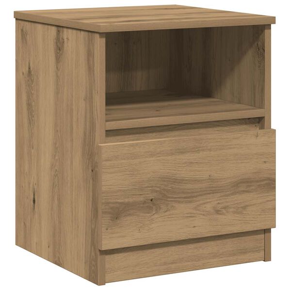 vidaXL Bedside Cabinet Artisan Oak 40x40x50 cm Engineered Wood