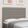 vidaXL LED Headboard with LED Strip Lights Manual Taupe 160 cm Fabric