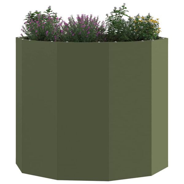 vidaXL Planter Olive Green 60 x 60 x 50 cm Steel