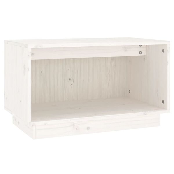 vidaXL TV Cabinet White 60x35x35 cm Solid Wood Pine