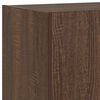 vidaXL TV Wall Cabinet with LED Lights Brown Oak 80x35x31 cm