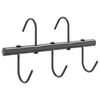 vidaXL Bridle Hanger with 5 Swivel Hooks Black Steel