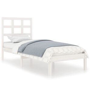 vidaXL Bed Frame without Mattress White 100x200 cm Solid Wood