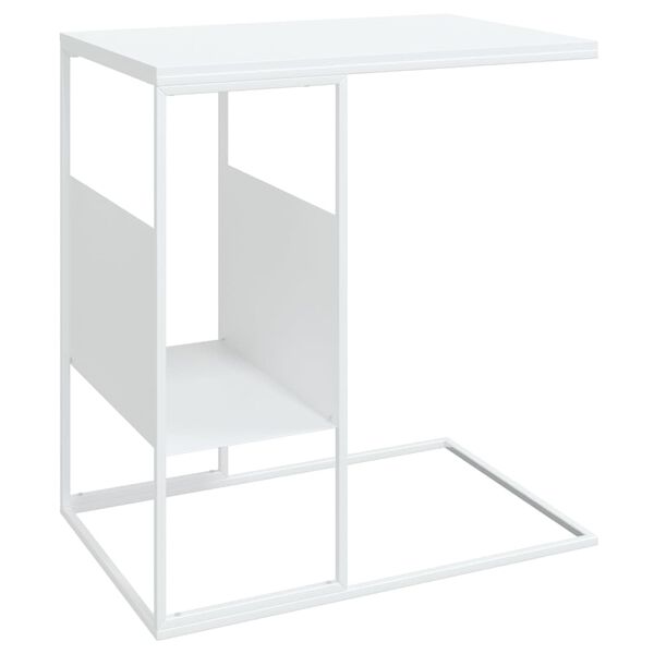 vidaXL Side Table White 55x36x59.5 cm Engineered Wood