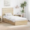 vidaXL Storage Bed with Drawer Sonoma Oak 90 x 200 cm Engineered Wood