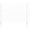 vidaXL Fence with Post Silver 1.6 x 25 m Steel