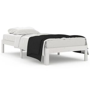 vidaXL Bed Frame without Mattress White 90x190cm Single