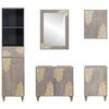 vidaXL Bathroom Cabinet Set with Drawer 5 pcs Grey Solid Mango Wood