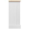vidaXL Bedside Table White 35 x 32.5 x 74 cm Solid Pine Wood