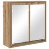 vidaXL Bathroom Mirror Cabinet Artisan Oak 60 x 20 x 60 cm