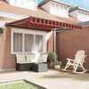 vidaXL Retractable Awning Manual Orange and Black 300 x 250 cm