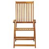 vidaXL Garden Reclining Chairs 3 pcs Solid Acacia Wood