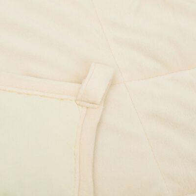 vidaXL Weighted Blanket Light Cream 138x200 cm Single 6 kg Fabric
