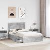 vidaXL Storage Bed Concrete Grey 135 x 190 cm Engineered Wood