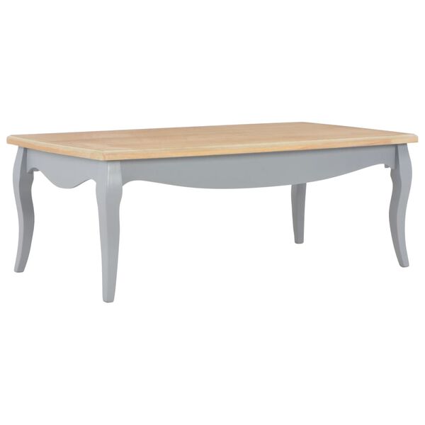 vidaXL Coffee Table Grey and Brown 110x60x40 cm Solid Pine Wood