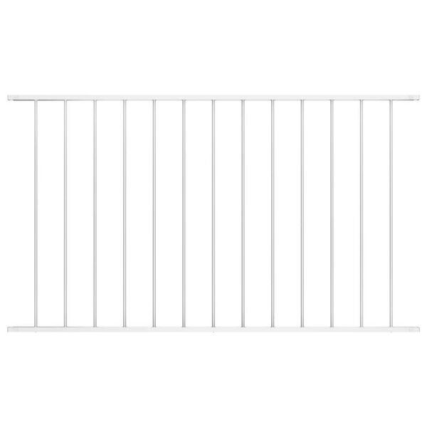 vidaXL Fence Panel Powder-coated Steel 1.7x1.17 m White