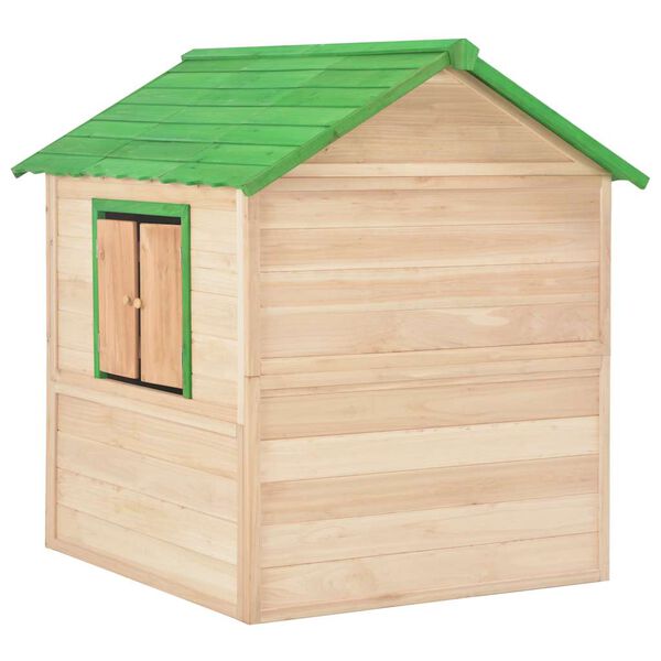 vidaXL Kids Play House Fir Wood Green