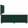 vidaXL Box Spring Bed with Mattress Dark Green 140x190 cm Velvet