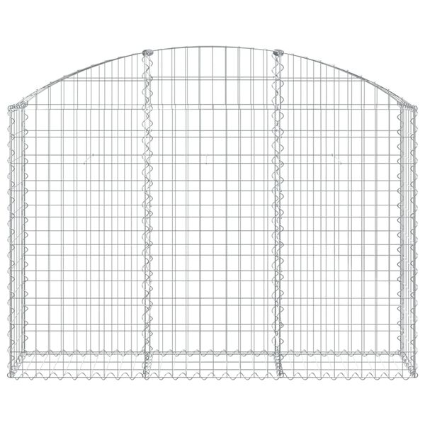 vidaXL Arched Gabion Basket 150x30x100/120 cm Galvanised Iron