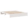 vidaXL Bookcase Bed without Mattress White 200x200cm Solid Wood Pine
