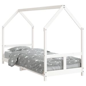 vidaXL Kids Bed Frame White 80x200 cm Solid Wood Pine