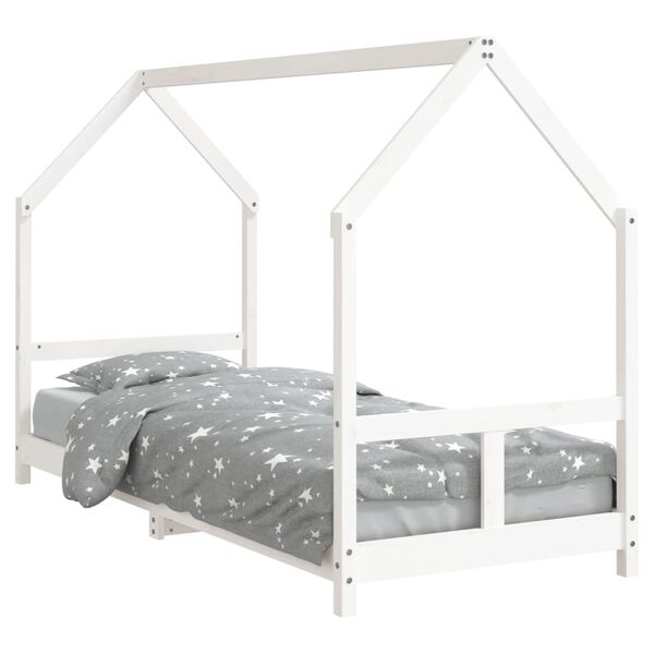 vidaXL Kids Bed Frame White 80x200 cm Solid Wood Pine