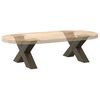 vidaXL Coffee Table Legs X-Shaped 2 pcs Natural Steel 50x(30-31) cm Steel