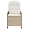vidaXL Recliner Chair Beige 56 x 66 x 95cm Poly Rattan