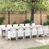 vidaXL Garden Dining Set 13 pcs White Polt rattan