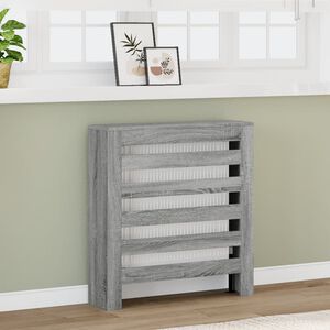 vidaXL Radiator Cover Grey Sonoma 78 x 20 x 82 cm Engineered Wood