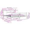 vidaXL Bed Frame without Mattress 180x200 cm Super King Solid Wood Pine