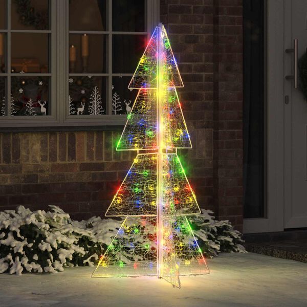 vidaXL Christmas Tree with 160 LEDs Multicolour 150 cm Acrylic