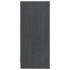 vidaXL Side Cabinet Grey 35.5x33.5x76 cm Solid Pinewood