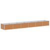 vidaXL Garden Raised Bed Light Brown 480 x 80 x 45 cm Galvanised Steel