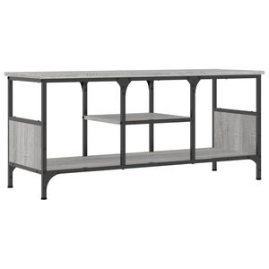 vidaXL TV Cabinet Grey Sonoma 100x35x45 cm Engineered Wood&Iron