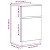 vidaXL Bedside Cabinet Concrete Grey 39x35x65 cm Engineered Wood