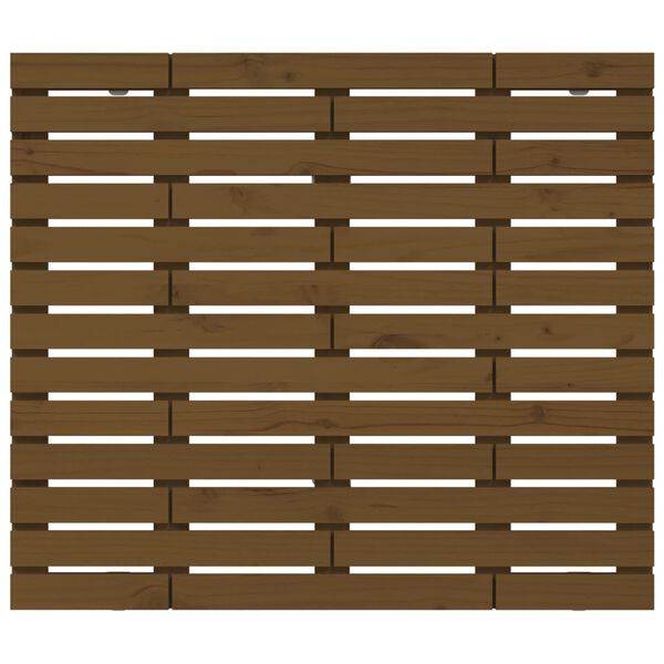 vidaXL Wall Headboard Honey Brown 126x3x91.5 cm Solid Wood Pine