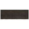 vidaXL Wall Shelf Dark Brown 180x60x(2-4) cm Treated Solid Wood Oak