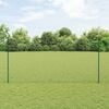 vidaXL Fence with Post Green 1.5 x 10 m Steel and PVC