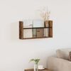 vidaXL Magazine Rack Old Wood 60 x 12 x 30 cm Engineered Wood