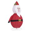 vidaXL Decorative Christmas Santa Claus Figure LED Luxury Fabric 90cm