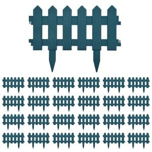 vidaXL Lawn Edgings 25 pcs Green 10 m PP