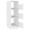 vidaXL Laundry Cabinet with Storage with Door White Engineered wood