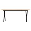 vidaXL Coffee Table X-Frame 110x40x45 cm Solid Wood Pine and Steel