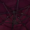 vidaXL 4-Tier Garden Parasol with Aluminium Pole Bordeaux Red 3x3 m