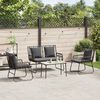 vidaXL Garden Dining Set 3 pcs Black and Anthracite Poly rattan, steel